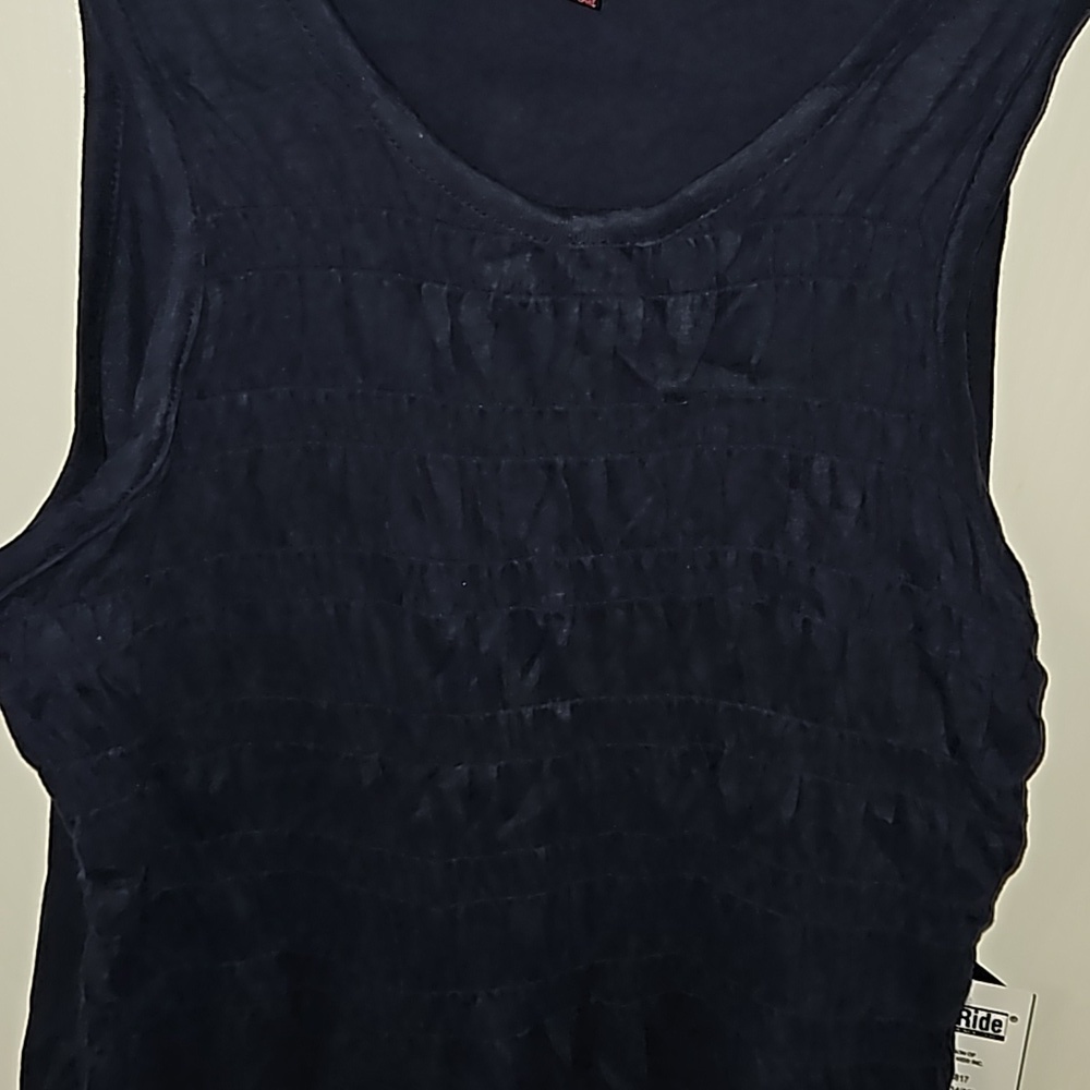 Star Ride Girls Navy Ruffle Tank Top Spring Summer Play Large 14/16 - Picture 3 of 8
